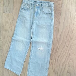 NWOT Old Navy Light Blue Distressed Wide Leg Baggy Jeans Size 10
